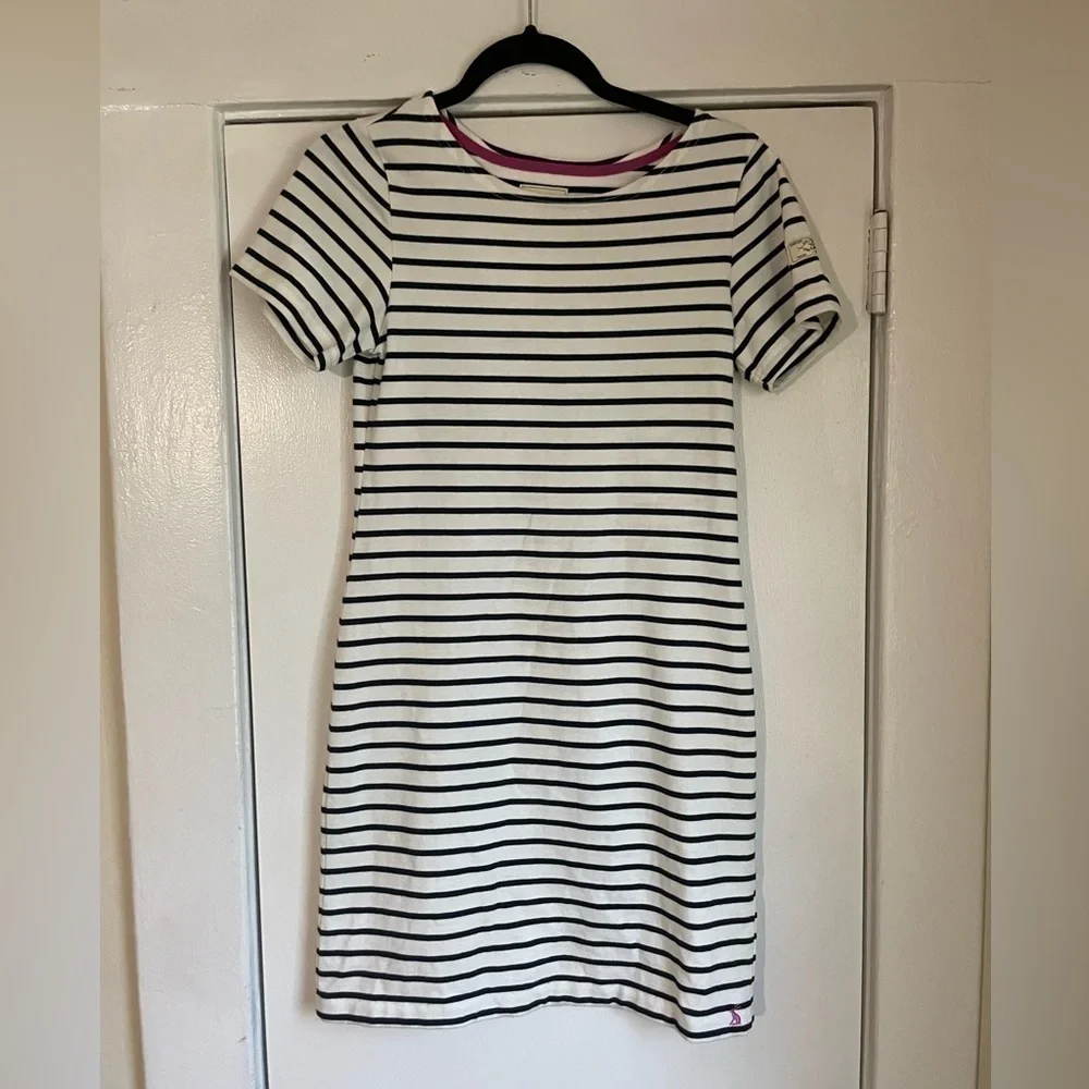 Joules‎ White striped dress size 4